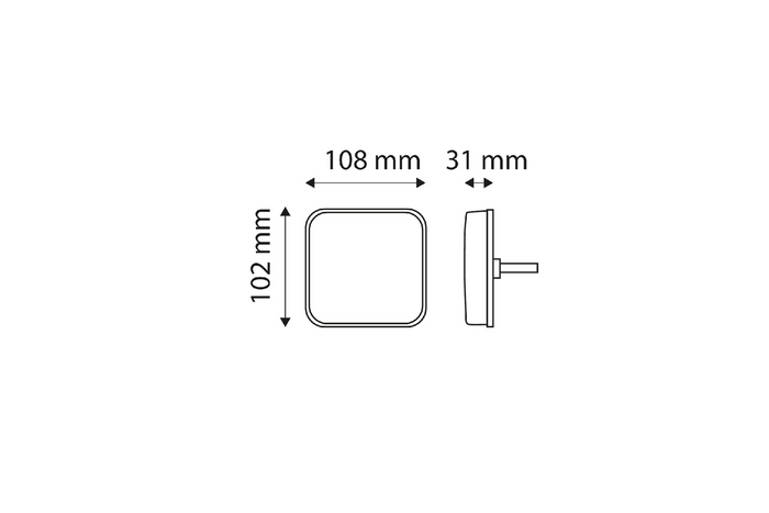 TT TECHNOLOGY TT.12523L+TT.12523P LED zadní světla 4 funkce levé+pravé