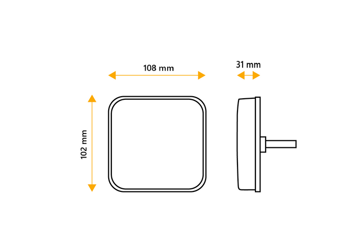 TT TECHNOLOGY Zadní svítilna TT.12523L LED, 4 funkce, levá