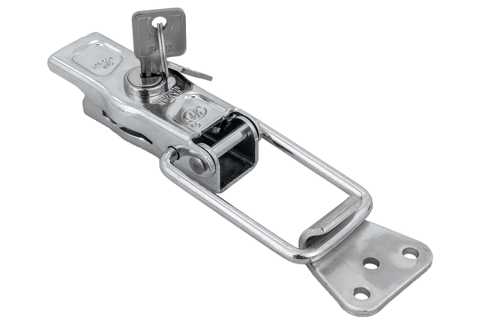 Boční tažné zařízení s upevňovacím prvkem STEELPRESS ZB-13A+Z-11A, kompletní boční zámek přívěsu s klíčem