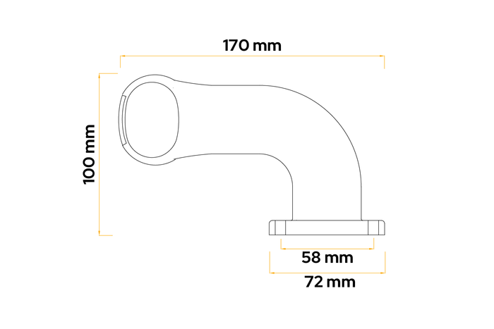ASPÖCK SUPERPOINT II levé obrysové světlo na gumovém rameni