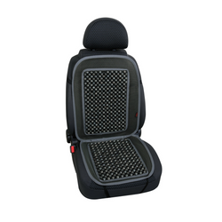 LAMPA Evoluzione šedý dřevěný korálkový polštář na sedadlo, podložka pod autosedačku