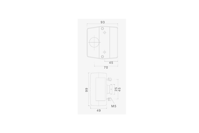 Zadní světlo ASPÖCK MINIPOINT bajonet 5PIN 4 funkce univerzální
