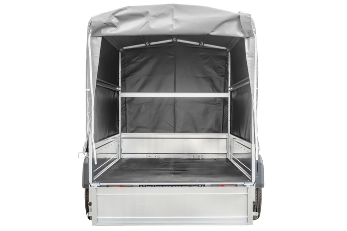 Jednonápravový přívěs 230x125 UNITRAILER GARDEN 230 KIPP s rámem H-1100 a šedým krytem