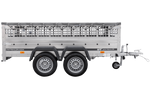 Lehký přívěs 264x150 UNITRAILER GARDEN 265/2 KIPP s pletivovými bočnicemi, rámem H-0 a šedým krytem