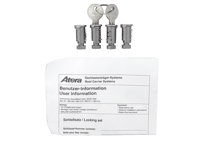 Sada zámků a klíčů Atera (4 díly + 2 klíče) 083010