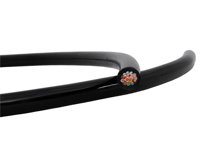 Patnáctižilový elektrický kabel HYBSZ QLY-S 12x0,75+3x1 - 1m