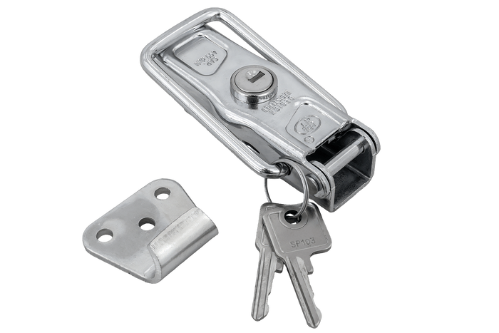 Boční tažné zařízení s upevňovacím prvkem STEELPRESS ZB-13A+Z-11A, kompletní boční zámek přívěsu s klíčem