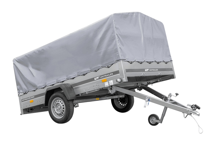 Přívěs Garden Trailer 265 KIPP s rámem H-800 a šedou plachtou