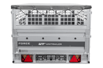 Jednonápravový přívěs 264x125 UNITRAILER FORCE 264 KIPP s pletivovými bočnicemi, rámem H-0 a šedým krytem