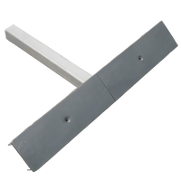 OUTLET UNITRAILER plochá boční podpěra, délka 59 cm, výška 40 cm, pro přívěs na loď, ŠEDÁ