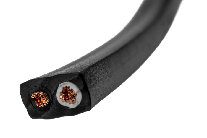 Dvoužilový plochý elektrický kabel TEXSIM YLY-Sp 2x1,5 - 1 m