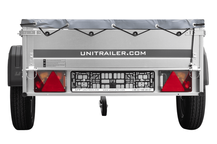 Přívěs Garden Trailer 200 Kipp s rámem H-0 a šedou plachtou