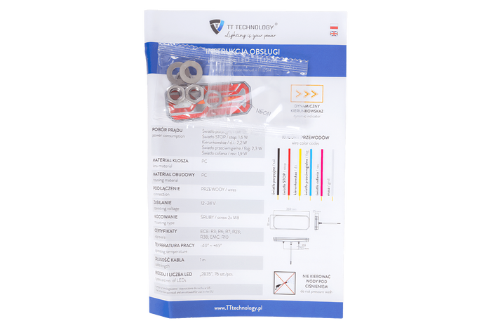 TT Technology TT.12514 LED zadní světlo, 5 funkcí, univerzální
