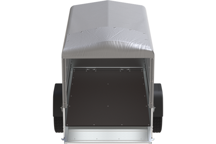 Jednonápravový přívěs 200x125 UNITRAILER GARDEN 201 KIPP s rámem H-800 a šedým krytem