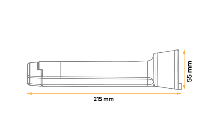 Klín na kola LOKHEN v: 193 mm G46 / sada s rukojetí