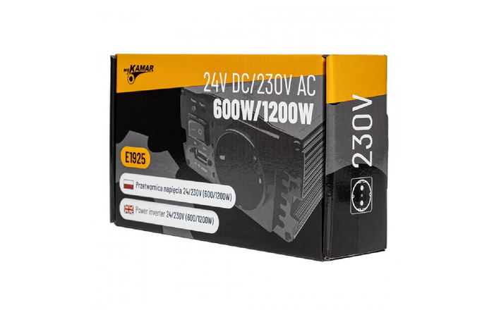 Měnič napětí 24V/230V (600/1200W) KAMAR E1925