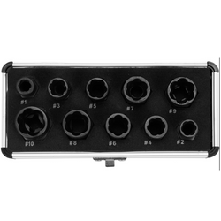 Vytahováky šroubů YATO YT-06031 9-19 mm 10 ks.