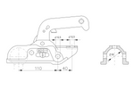 Kulové tažné zařízení WINTERHOFF WW 30-D3-K1212 pro přívěs 3000 kg s trubkovou ojí 50-51 mm, litinové