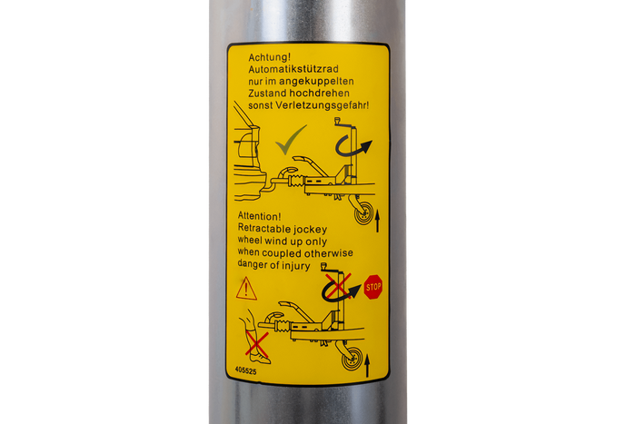 KNOTT ATK60 zesílené opěrné kolečko s rukojetí 350 kg 60 mm 785-1020 mm