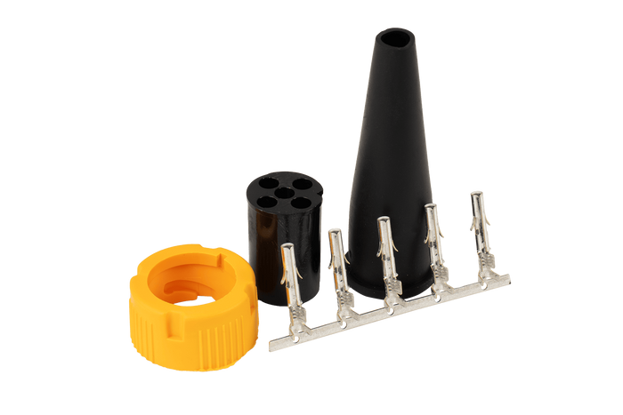 MANTES konektor pro zadní svítilny přívěsu bajonetový 5-PIN, žlutý, levý