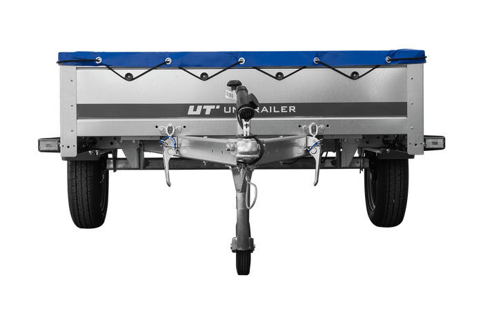 Jednonápravový přívěs 264x125 UNITRAILER GARDEN 264 KIPP s rámem H-0 a modrou plachtou
