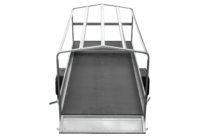 Přívěs Garden Trailer 264 KIPP s rámem H-800 a šedou plachtou