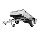 Lehký přívěs 200x125 UNITRAILER GARDEN 201 KIPP s šedou plachtou