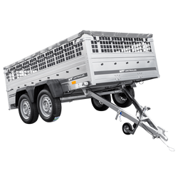 Lehký přívěs 264x150 UNITRAILER GARDEN 265/2 KIPP s pletivovými bočnicemi, rámem H-0 a šedým krytem