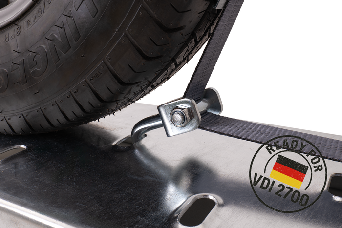 HEFFA CARLINE 130 přepravní pás pro odtahovku, zajišťovací pás pro kola 2,8 m/50 mm/5 t VDI 2700