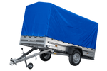 Přívěs pro auto 264x125 UNITRAILER GARDEN 264 KIPP s rámem H-1100 a modrým krytem