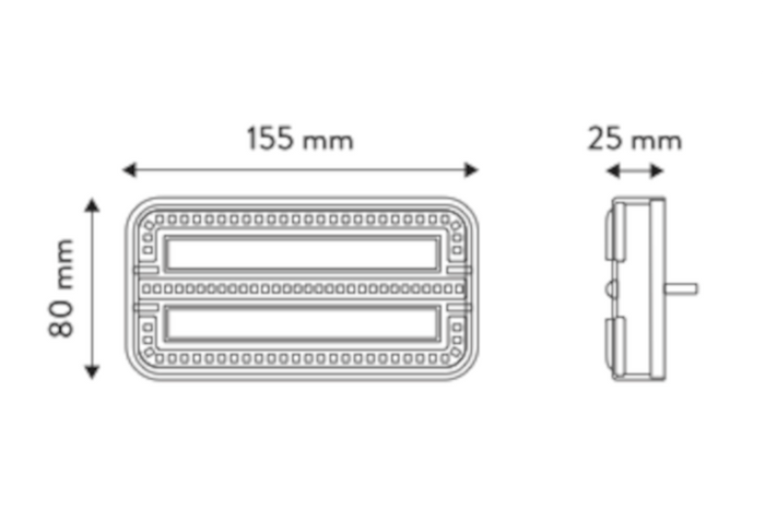 TT Technology TT.12028B Zadní světla LED 3 funkce levé + pravé, bezdrátové, magnetické