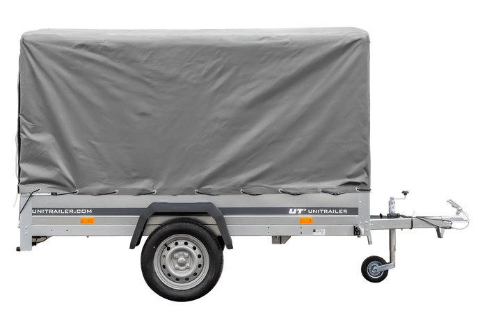 Jednonápravový přívěs 230x125 UNITRAILER GARDEN 230 KIPP s rámem H-1100 a šedým krytem