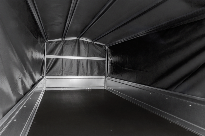 Přívěs Garden Trailer 264/2 KIPP s rámem H-800 a šedou plachtou