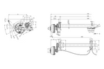 Brzděná náprava KNOTT VGB15MV pro přívěs/nosič 1550 kg 1616 mm 2110 mm 5x112