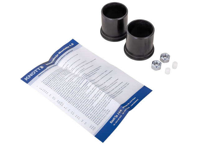 Posuvná pouzdra KNOTT 49,5 mm pro nájezdová zařízení KF27