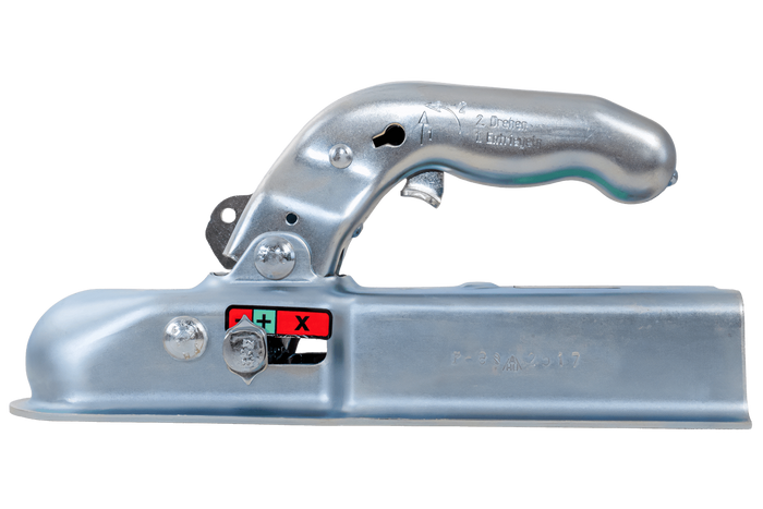 Kulové tažné zařízení KNOTT K7.5-M pro přívěs o hmotnosti 750 kg s čtvercovou ojí o průměru 70 mm