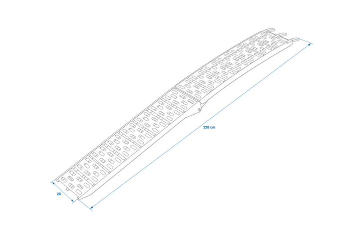 Skládací rampa ProPlus 390096 pro přívěs 220 cm 340 kg