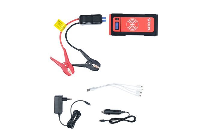 Powerbanka YATO YT-83085 pro startování 16000 mAh s indukčním nabíjením