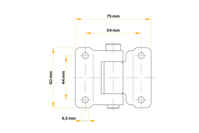 WINTERHOFF BSCH 30-3 boční pant pro montáž na bok přívěsu