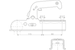 Tažný kloub WINTERHOFF WW150-VF pro přívěs 1500 kg se čtvercovou ojí 60 mm