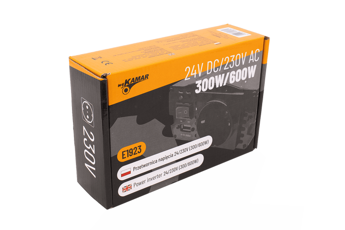 Měnič napětí 24V/230V (300/600W) KAMAR E1923