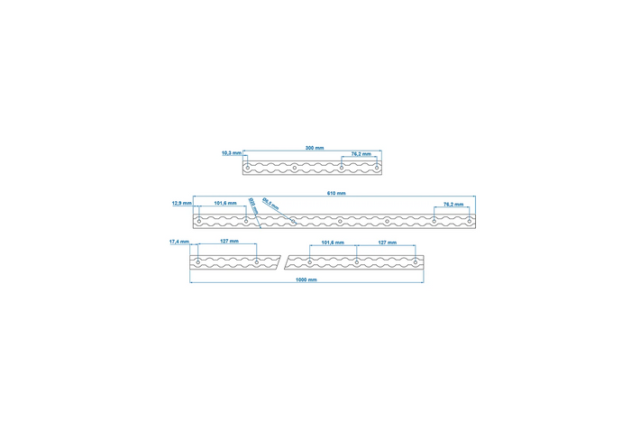 Nákladní lišta ProPlus 342172 pro letecké společnosti, hliníková nákladní lišta, 30 cm