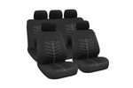 Sada potahů na autosedačky LAMPA Rapid, černošedé, pro přední a zadní sedadla