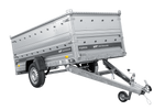 Jednonápravový přívěs na pružinách 264x125 UNITRAILER FORCE 264/R KIPP s bočnicemi BIS a hliníkovou plachtou
