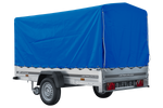 Přívěs pro auto 264x125 UNITRAILER GARDEN 264 KIPP s rámem H-1100 a modrým krytem