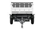Přívěs za auto 200x125 UNITRAILER GARDEN 201 KIPP s pletivovými bočnicemi, rámem H-0 a šedým krytem
