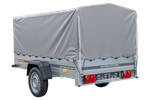 Jednonápravový přívěs 230x125 UNITRAILER GARDEN 230 FD s rámem H-800 a šedou plachtou