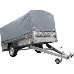 Jednonápravový přívěs na pružinách 264x125 UNITRAILER FORCE 264/R KIPP s rámem H-800 a šedým krytem