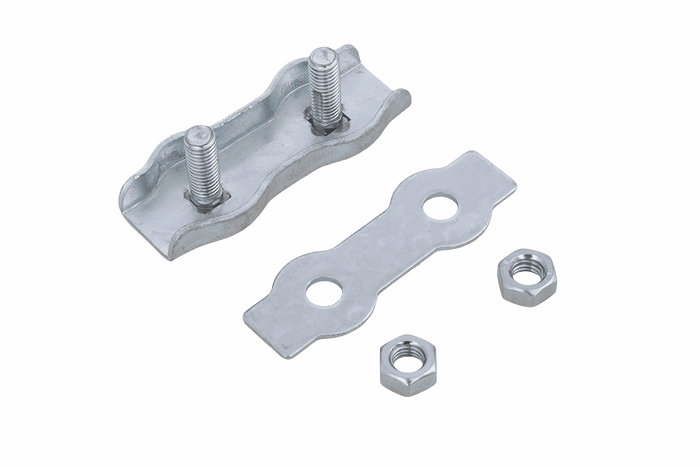 Dvojitá sedlová lanová svorka DROMET ZLS.8 pro lana o průměru 8 mm