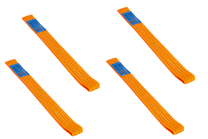 Sada čtyř přepravních postrojů pro přívěs UNITRAILER 0,5m/50mm/4t oranžová